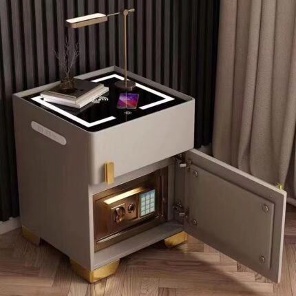 Modern Smart LED Bedside Table with Wireless Charging & Storage