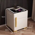 Modern Smart LED Bedside Table with Wireless Charging & Storage - Image 4