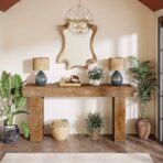 Rustic Solid Wood Console Table – Natural Finish - Image 3