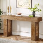 Rustic Solid Wood Console Table – Natural Finish