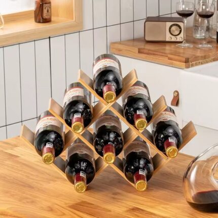 Vintage Oak Wine Rack