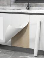 BrightWhite Kitchen Adhesive Vinyl Roll - Image 4
