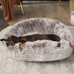 Cozy Nest Dog Bed with free Plush Toy
